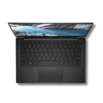 Dell XPS 9370 silver aluminum top view